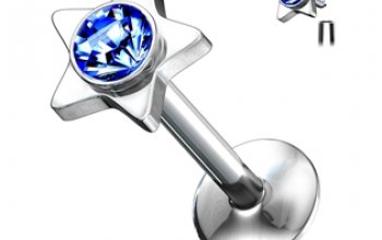 Piercing do brady - labreta hvězda - LB01026-Q