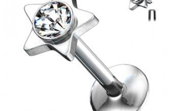 Piercing do brady - labreta hvězda - LB01026-Q