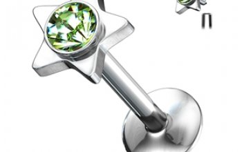 Piercing do brady - labreta hvězda - LB01026-Q