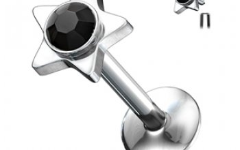 Piercing do brady - labreta hvězda - LB01026-Q