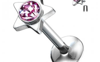 Piercing do brady - labreta hvězda - LB01026-Q