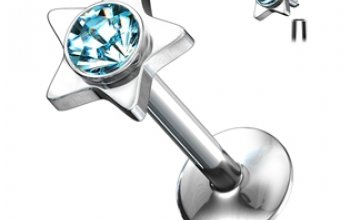 Piercing do brady - labreta hvězda - LB01026-Q