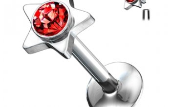 Piercing do brady - labreta hvězda - LB01026-Q