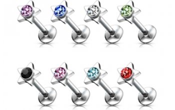 Piercing do brady - labreta hvězda - LB01026-Q