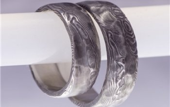 KREDUM® Hynek Kalista Pánský kovaný prsten Damasteel Natura - velikost 61 - KS1005-61