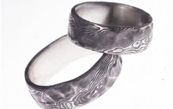 KREDUM® Hynek Kalista Pánský kovaný prsten Damasteel Natura - velikost 61 - KS1005-61