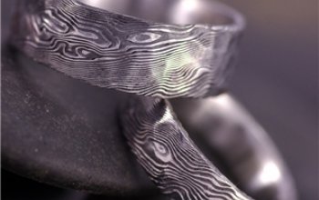 KREDUM® Hynek Kalista Pánský kovaný prsten Damasteel Natura - velikost 61 - KS1005-61
