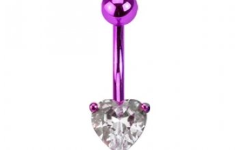 Piercing do pupíku - srdíčko - WP01275-G