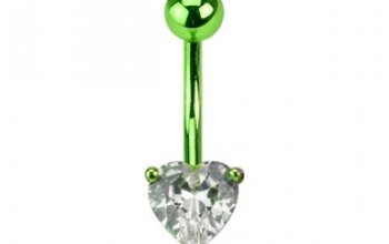 Piercing do pupíku - srdíčko - WP01275-G