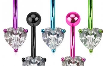 Piercing do pupíku - srdíčko - WP01275-G