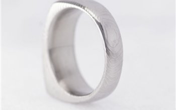 KREDUM® Hynek Kalista Kovaný prsten damasteel diamant 1,7 mm - Cleans - velikost 48 - KS6007-48