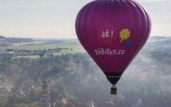 Let balónem nad Českým Krumlovem