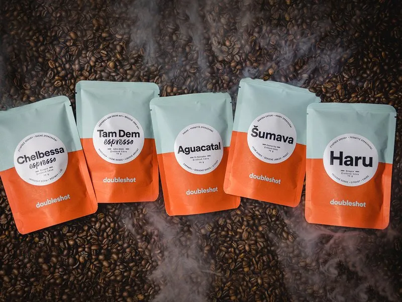 Domácí degustace kávy s pražírnou DOUBLESHOT + 5 druhů špičkové kávy