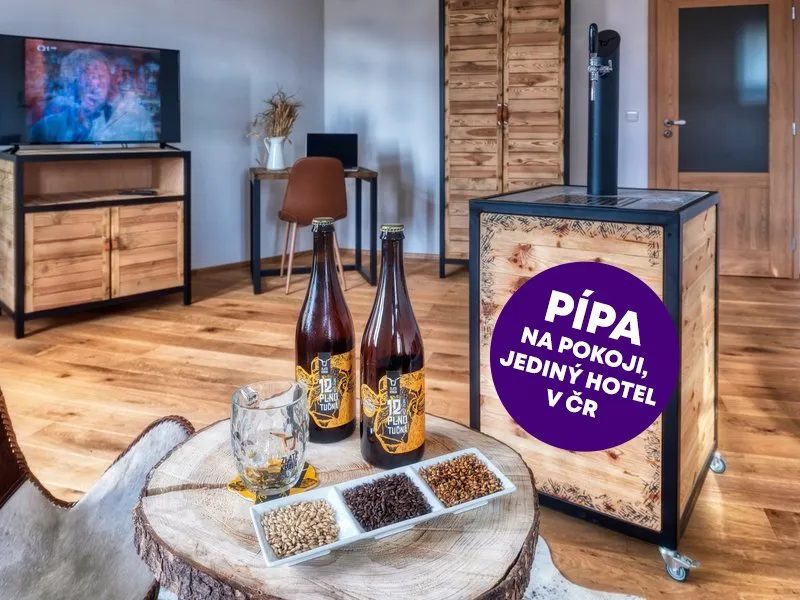 Wellness pobyt v pivním hotelu s pípou na pokoji