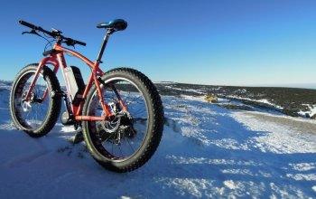 Jízda na sněhu na fatbike