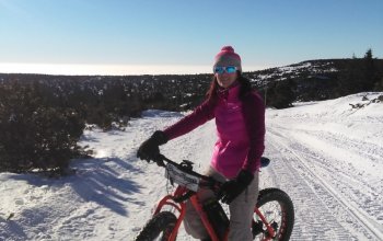 Jízda na sněhu na fatbike