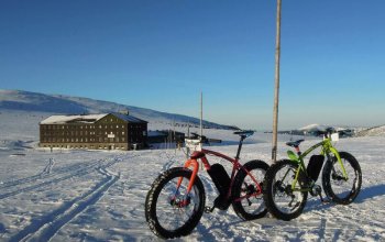 Jízda na sněhu na fatbike