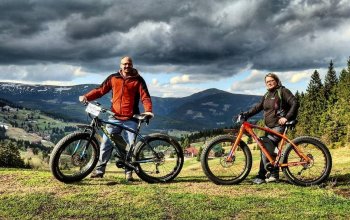 Jízda na sněhu na fatbike