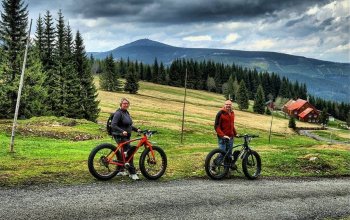Jízda na sněhu na fatbike