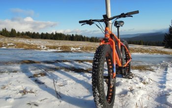 Jízda na sněhu na fatbike