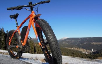 Jízda na sněhu na fatbike