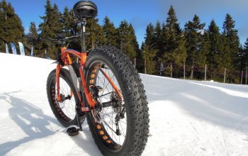 Jízda na sněhu na fatbike