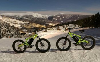 Jízda na sněhu na fatbike