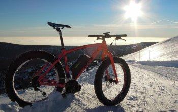 Jízda na sněhu na fatbike