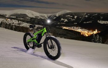 Jízda na sněhu na fatbike