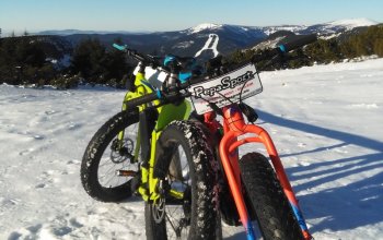 Jízda na sněhu na fatbike