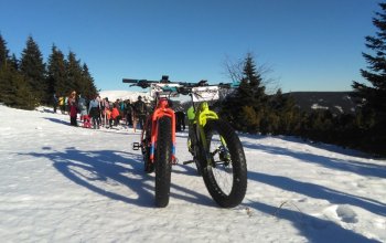 Jízda na sněhu na fatbike