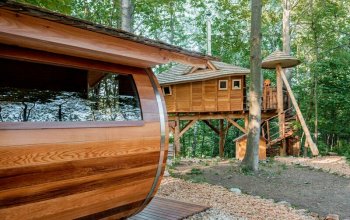 Ubytování v tree housu s vlastní saunou