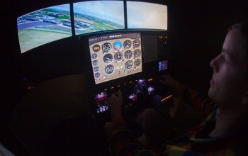 Letecký trenažér malého sport. letadla - pohyblivý Praha