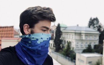 Antivirový nákrčník na podporu CF Hero: modrý