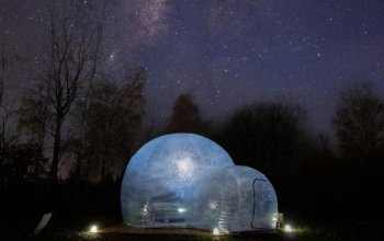 Romantické ubytování v bubble hotelu Skyhome