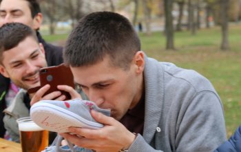 Praha: Beerbike s 30kg soudkem piva