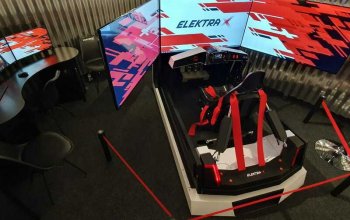 Pohyblivý závodní auto simulátor v Praze