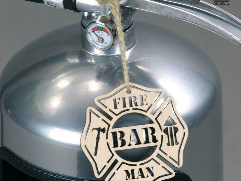 Hasicí bar s láhví alkoholu: Chromový