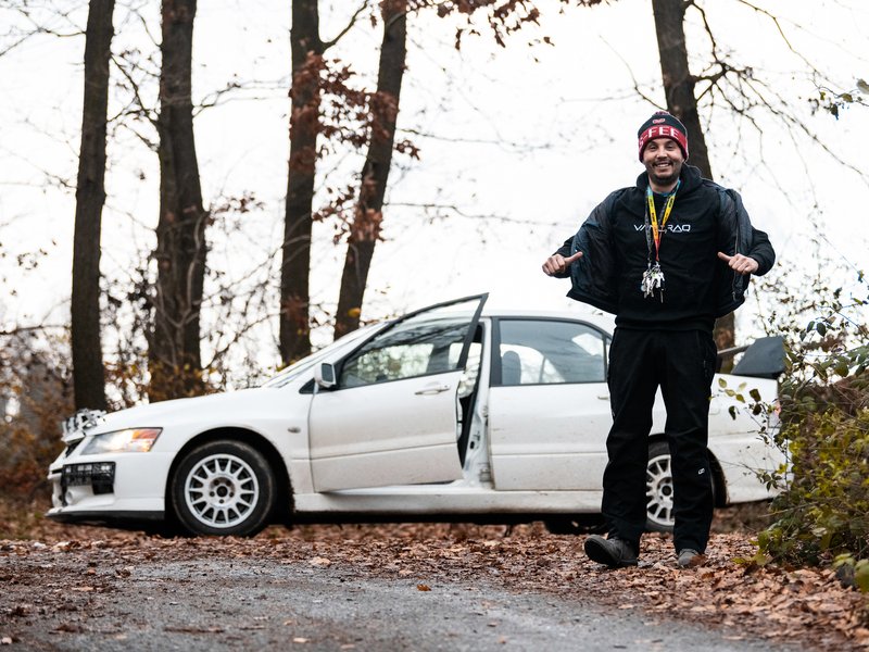 Zážitková jízda v Mitsubishi Lancer EVO IX mistrem republiky v rally
