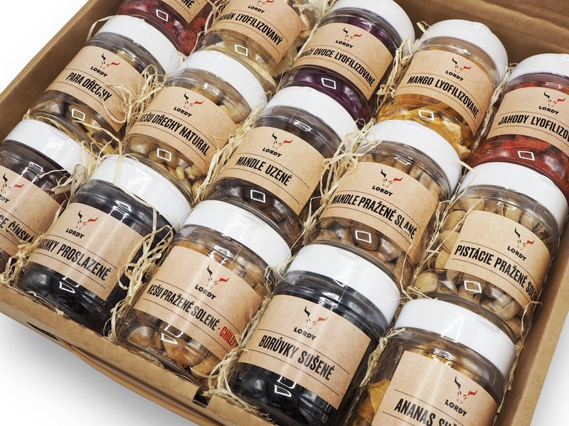 Degustační box oříšků a sušeného ovoce