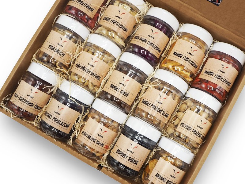 Degustační box oříšků a sušeného ovoce