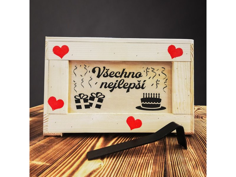 Originální dárková bedna XXL se suchým vínem Celá ČR