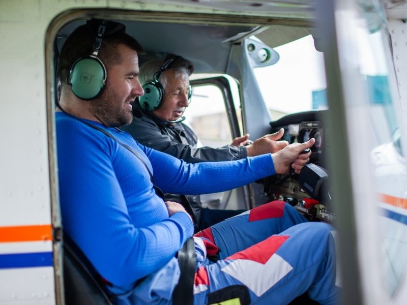 Vzrušující pilotování letadla na zkoušku