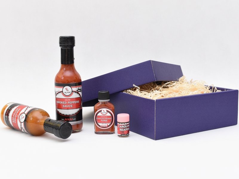 Dárkové balení extrémně pálivých chilli omáček