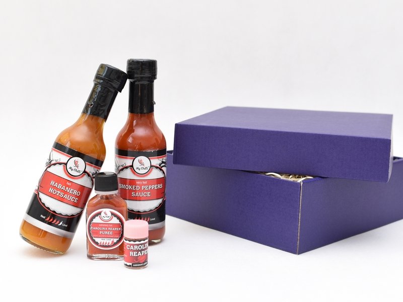 Dárkové balení extrémně pálivých chilli omáček