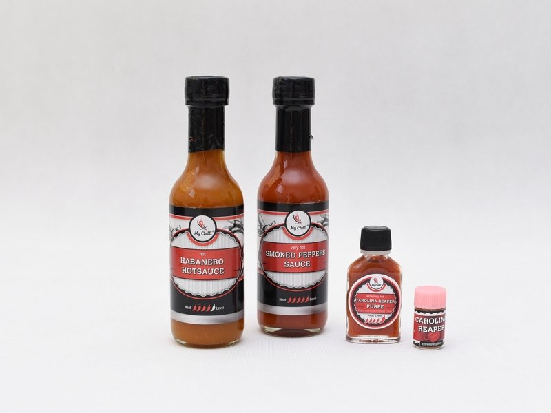 Dárkové balení extrémně pálivých chilli omáček