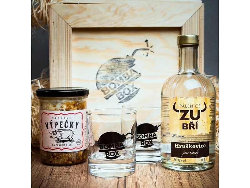 Dárková bedna s páčidlem pro muže Pálenice Zubří Hruškovice Celá ČR