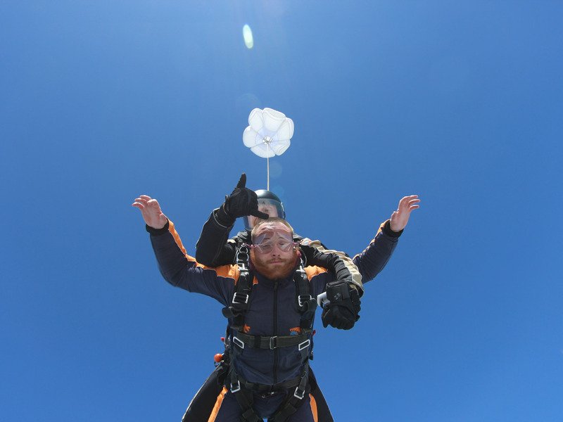 Tandemový seskok padákem