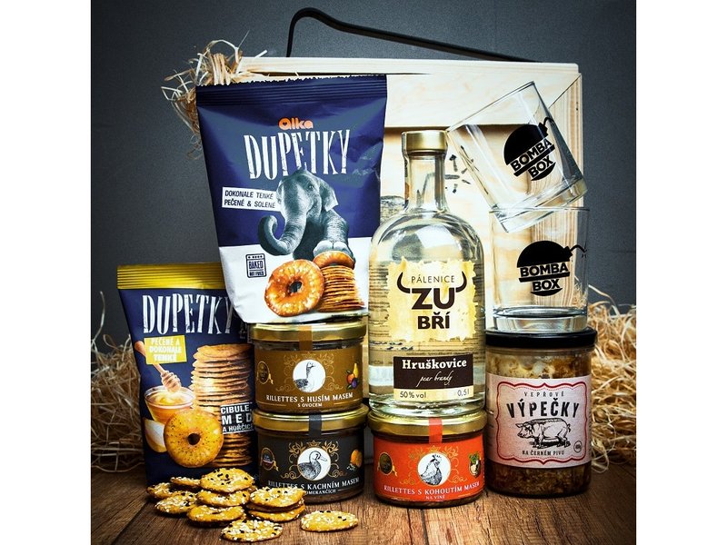 Dárková bedna s páčidlem pro muže Pálenice Zubří Hruškovice Celá ČR