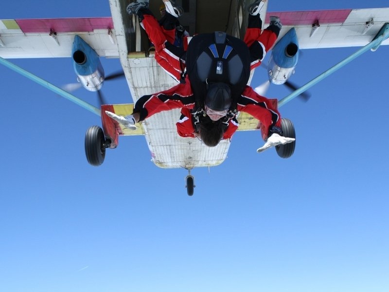 Tandemový seskok z 6 kilometrů